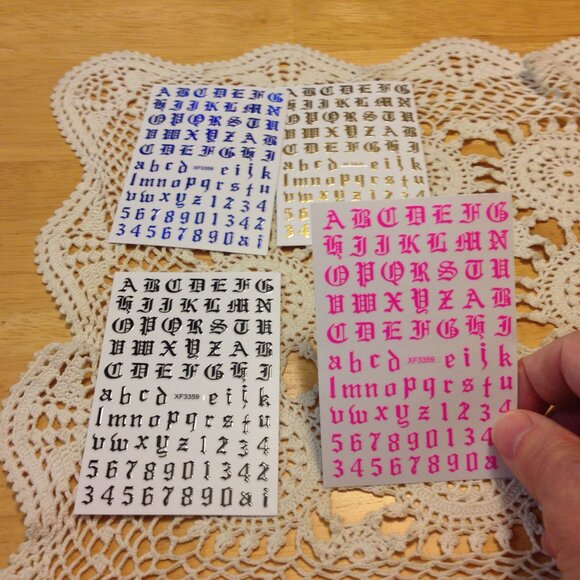 Nail art alphabet stickers bundle - Picture 2 of 6